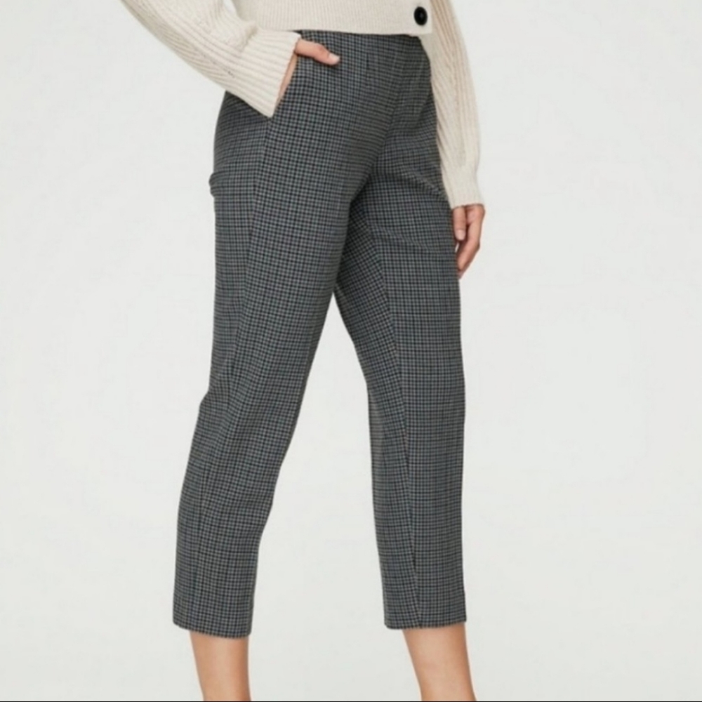 BABATON Conan Pants Gingham Check Plaid Trouser Office Workwear Size 4 Aritzia